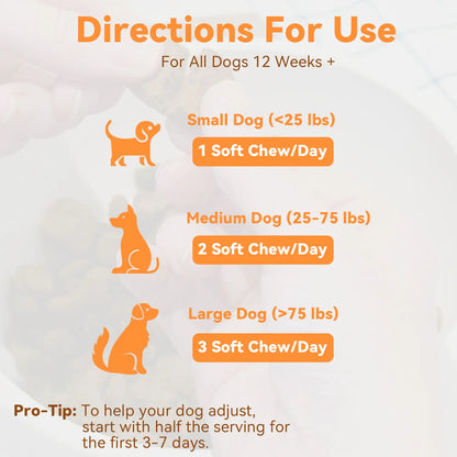 Chondroitin Joint Supplement for Dogs, Glucosamine for Dogs Hip and Joint Supplement Chews