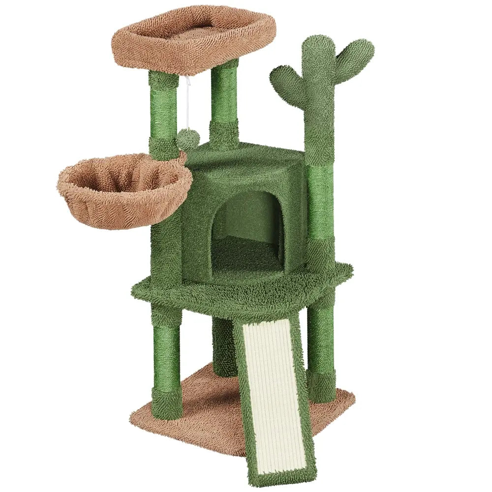 Yaheetech Cat Tree for Home, 54/34 Inch Multi-Level Cat Tower with Condo, Hammock, Tunnel & Scratching Post