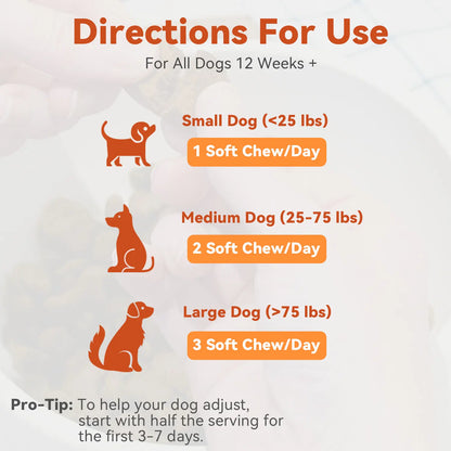 Taurine + Coq10 Chews for Dogs - Clean Nutritional Blend for Daily Canine Wellness - Essential Nutrients for Health - Natural Pork Flavor - 32 Soft Chews