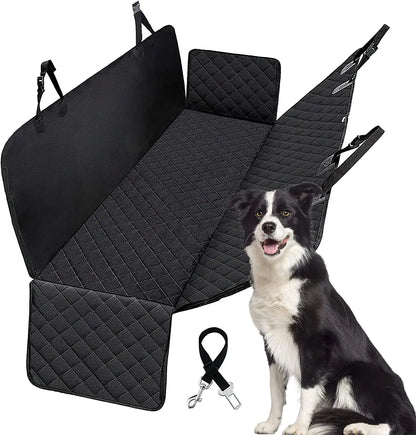 Dog Car Seat for Large Medium Dogs Waterproof Back Seat Extender with Side Flaps for Easy Entry & Exit - Black 147Cm X 137Cm,Automotive Accessories for Dogs, Car Stuff