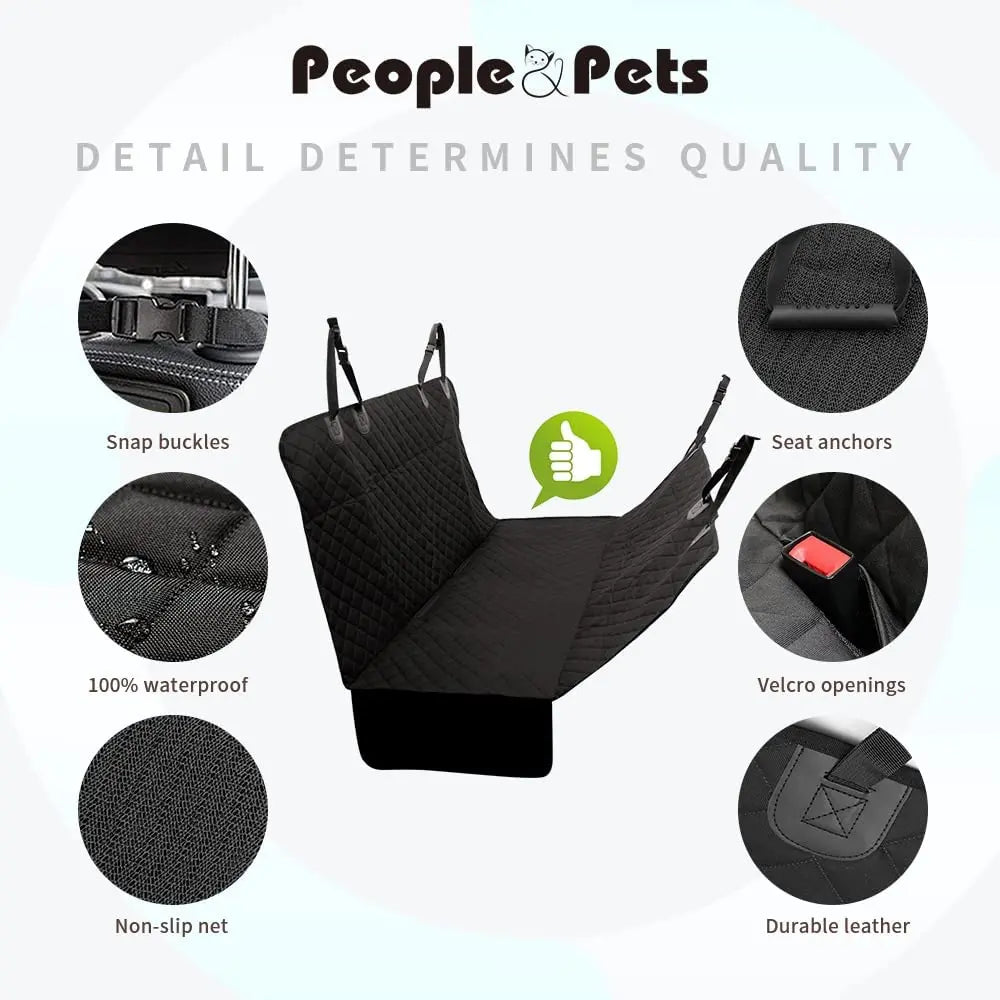 Dog Car Seat for Large Medium Dogs Waterproof Back Seat Extender with Side Flaps for Easy Entry & Exit - Black 147Cm X 137Cm,Automotive Accessories for Dogs, Car Stuff