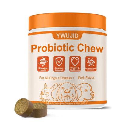 Daily Dog Chews with Probiotics | Support for Gut Balance & Overall Vitality | Non-Gmo Formula