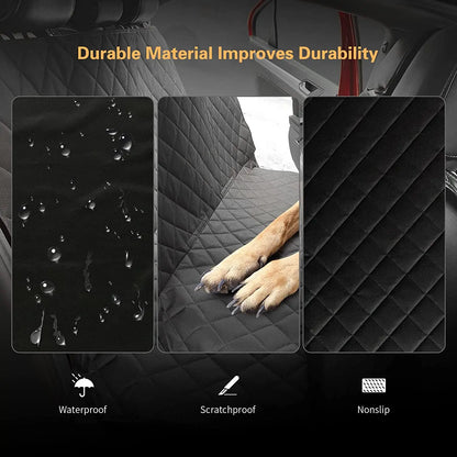 Dog Car Seat for Large Medium Dogs Waterproof Back Seat Extender with Side Flaps for Easy Entry & Exit - Black 147Cm X 137Cm,Automotive Accessories for Dogs, Car Stuff